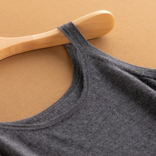 68支精纺100%纯山羊绒背心女保暖针织小吊带秋冬贴身内搭无袖上衣