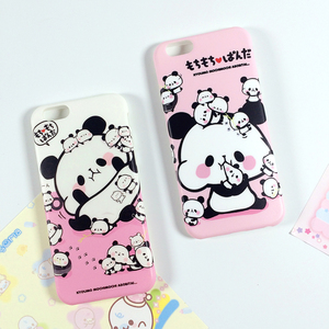 日系卡通超萌熊猫适用于iphone6苹果6plus手机壳可爱保护壳全包软