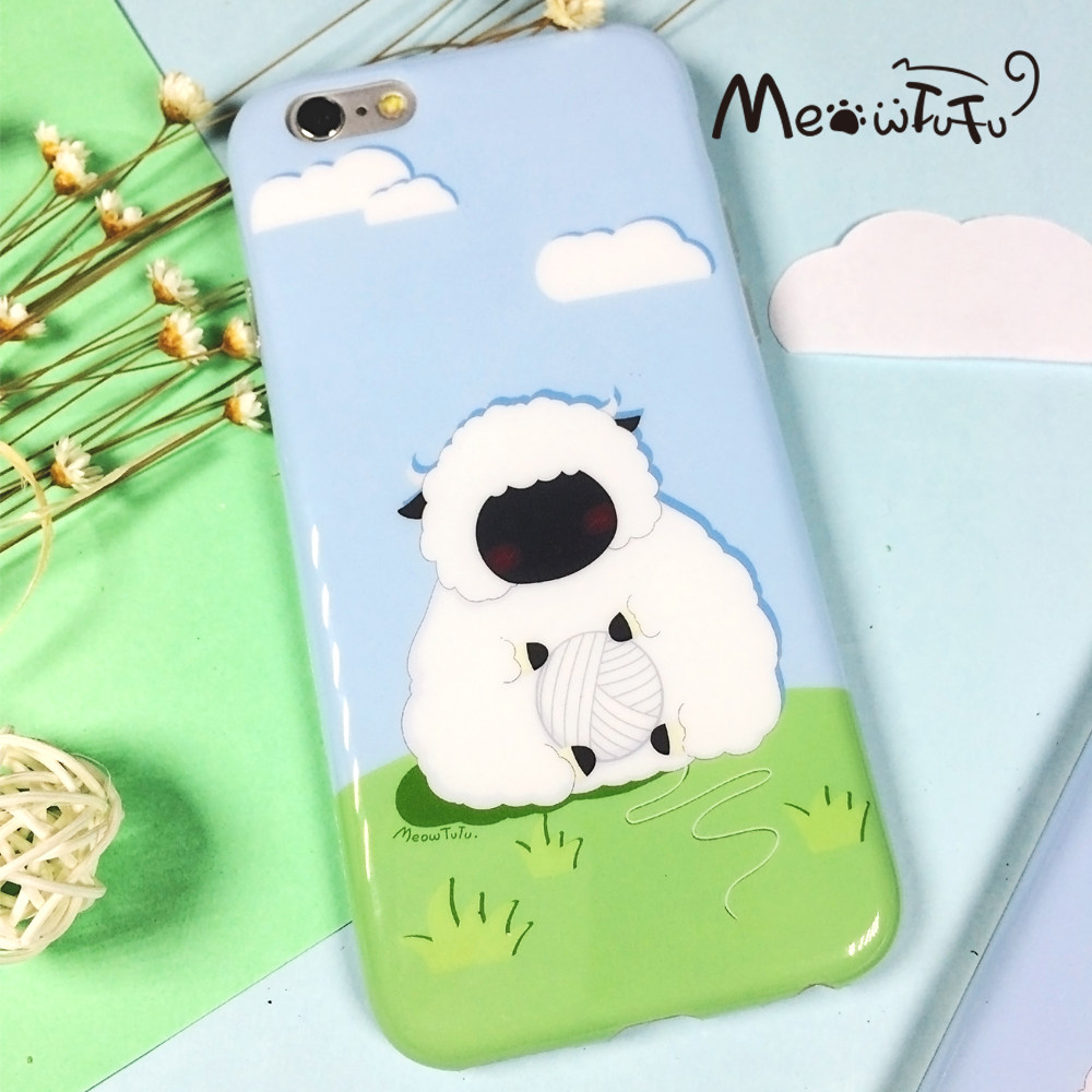 原创卡通个性手机壳瓦莱黑鼻绵羊适用于iphone6s苹果6 plus