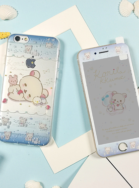 卡通适用于iphoneX/8plus苹果7白熊手机壳6s企鹅新SE保护壳软tpu