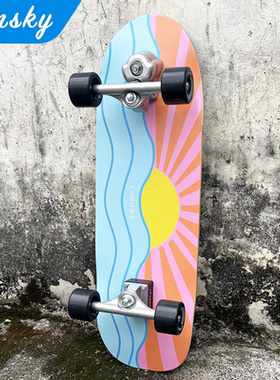 LANSKY陆地冲浪滑板Surfskate陆衡甲板车弹簧专业成人免蹬地刷街