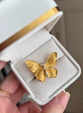 璀璨星河~复古闪钻金色蝴