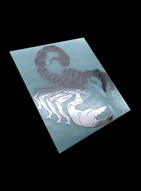 天蝎座 蝎子手机电脑金属贴纸 笔记本机箱装饰贴 汽车车贴