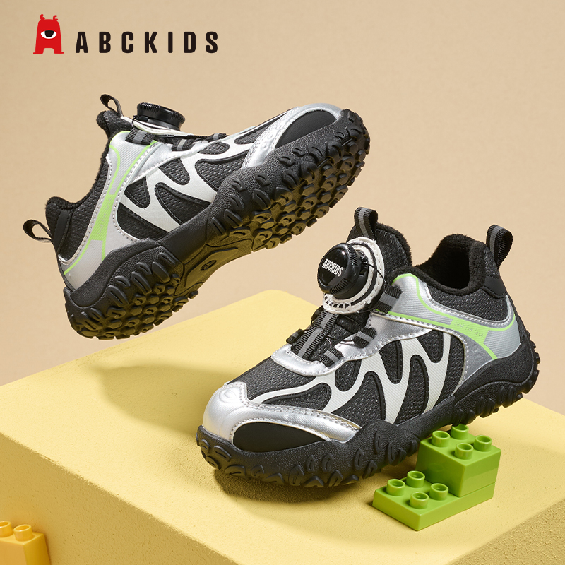 ABCKIDS童鞋男童鞋子2025冬季儿童运动鞋加绒加厚保暖二棉休闲鞋