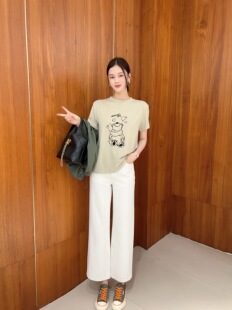 MissYu美衣馆2026新款春款女士高腰九分牛仔裤纯白色直筒裤休闲裤