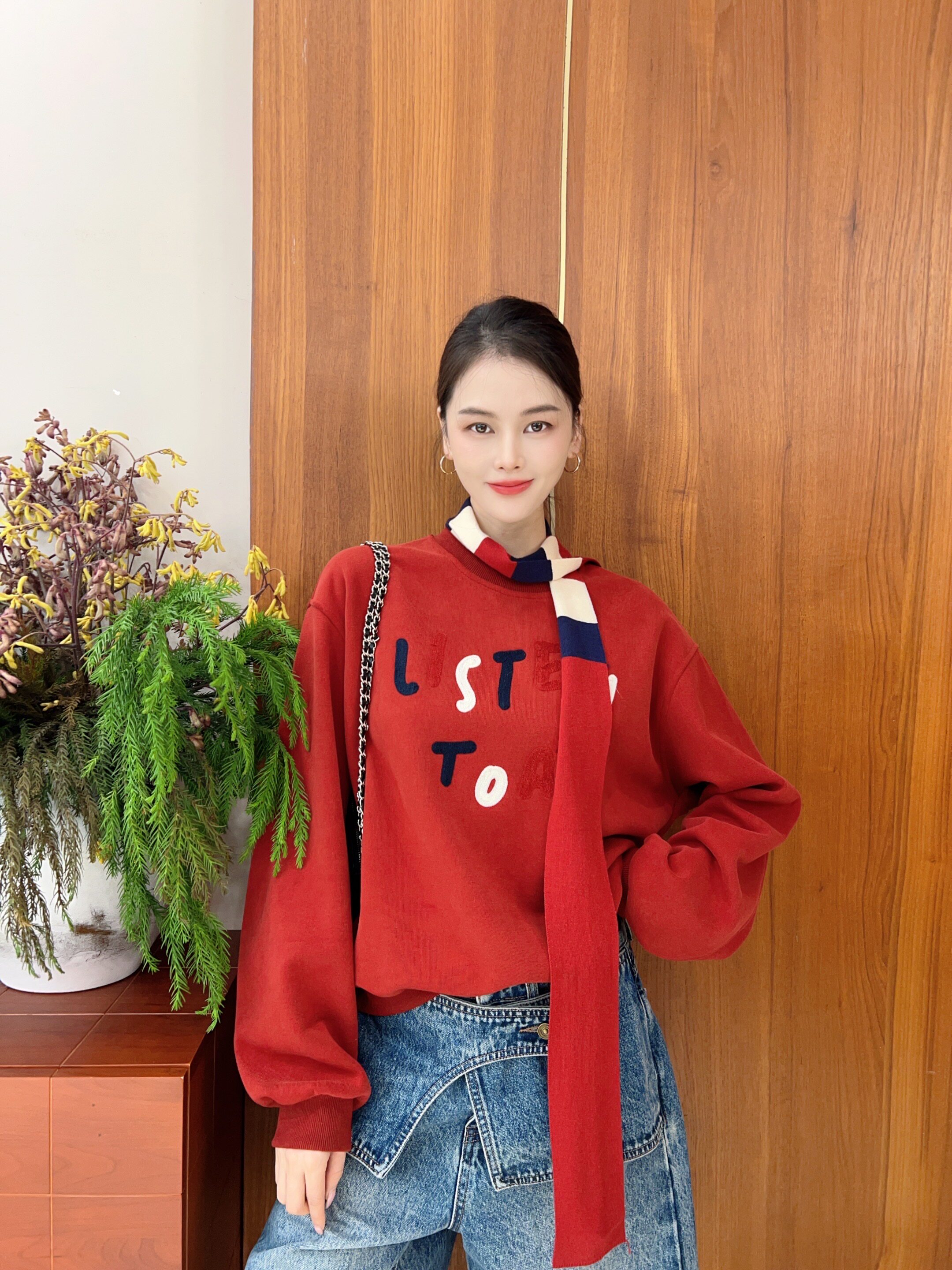 MissYu2025秋季新款韩版时尚显瘦长袖卫衣女设计感小众宽松上衣