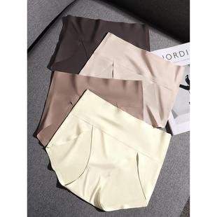 超薄短裤 女大码 冰丝收腹收小肚子高开叉不勒无痕迹内裤 3条一片式