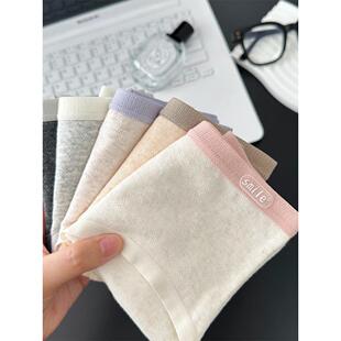 舒适透气全棉抗菌裆中腰无痕裸感透气婴儿棉三角裤 3条 纯棉女内裤