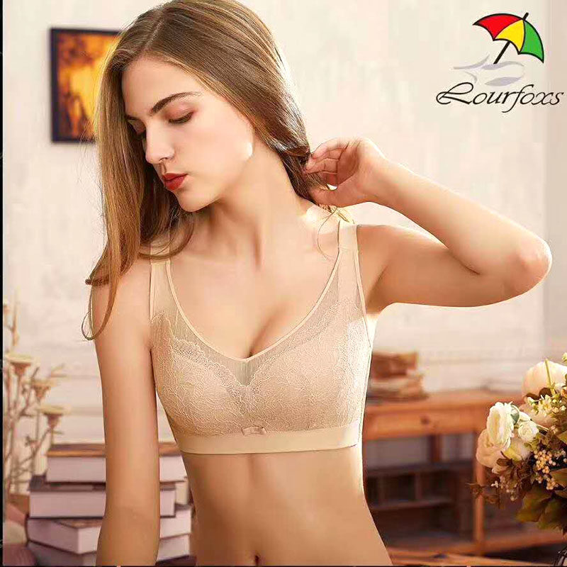 花雨伞无钢C杯全罩薄胖MM大码抹胸文胸性感蕾丝聚拢上托内衣3017