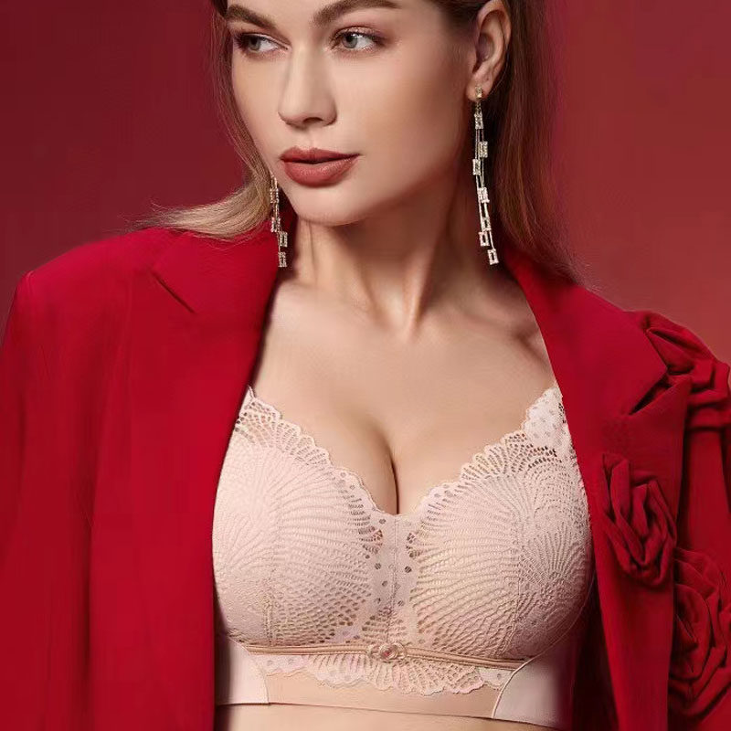 花雨伞6270无痕舒适文胸C杯薄款大胸显小上托聚拢调整内衣女包容