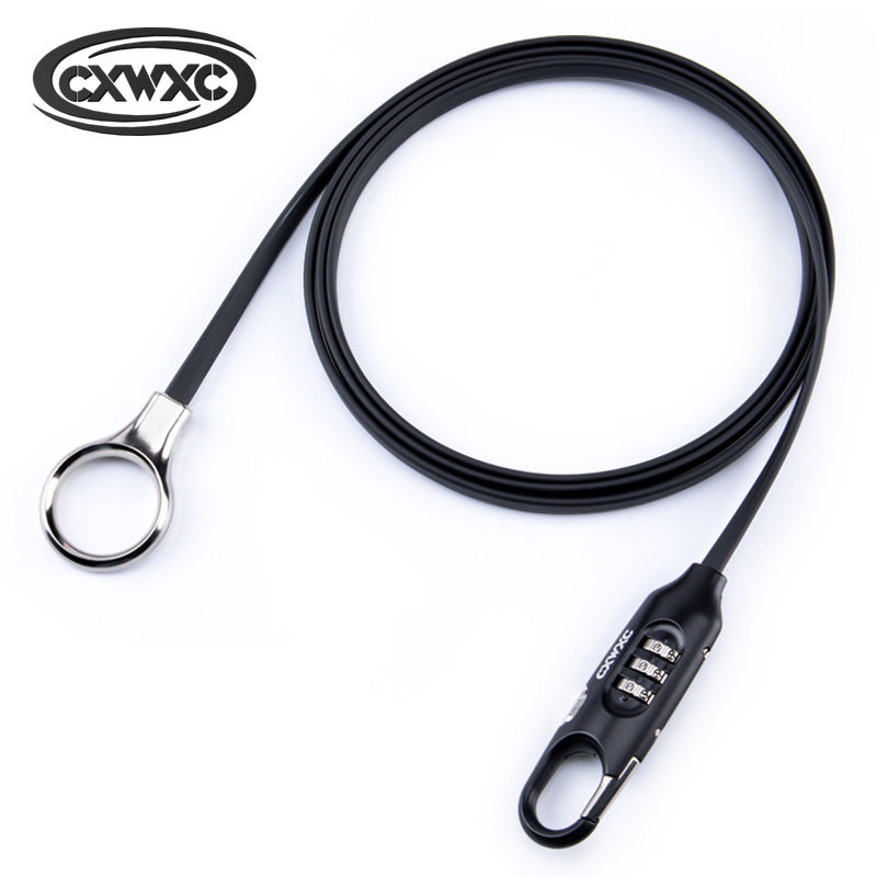 CXWXC公路自行车密码锁电动摩托车头盔防盗固定加长钢缆链条锁