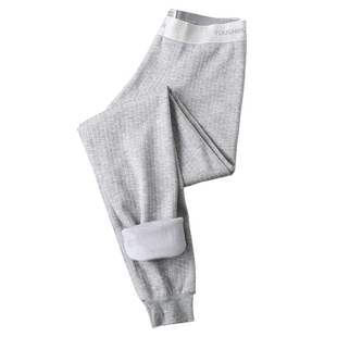 男士保暖裤冬季加绒秋裤男款加厚2025新款打底裤青少年宽松德绒裤