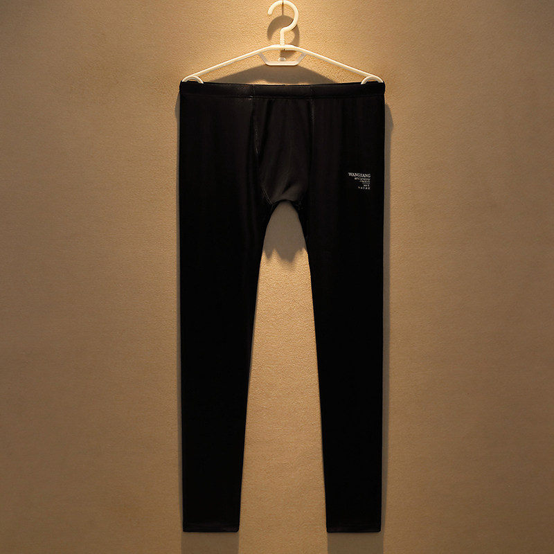 秋裤男款薄款低腰男士冰丝打底裤2025新款弹力紧身内穿超薄保暖裤