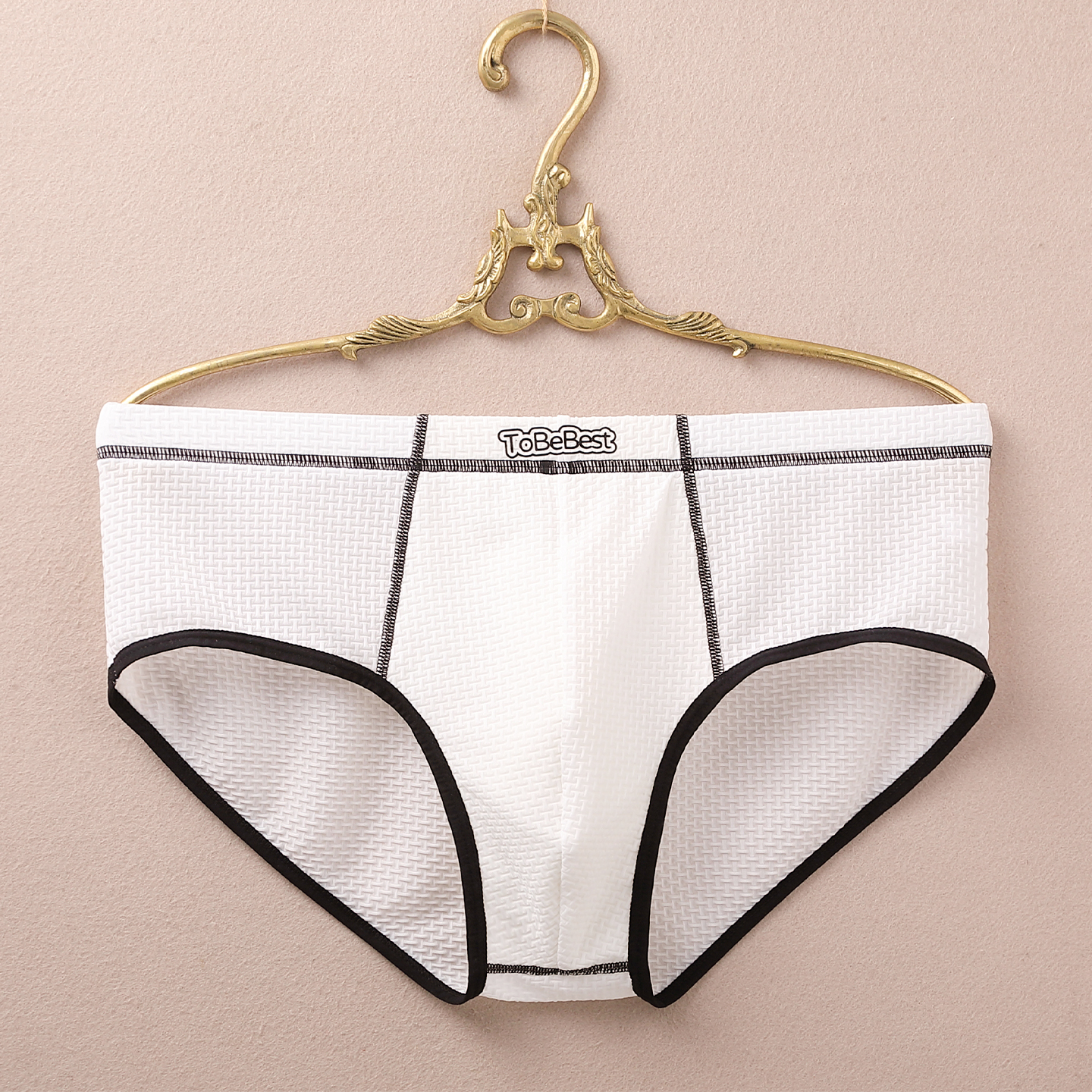 男士冰丝三角裤裸感窄边裆部双层