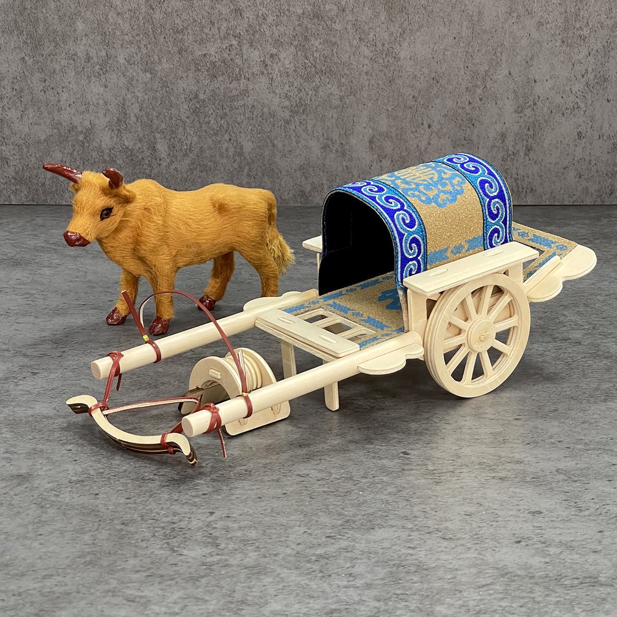 蒙古勒勒车模型草原摆件