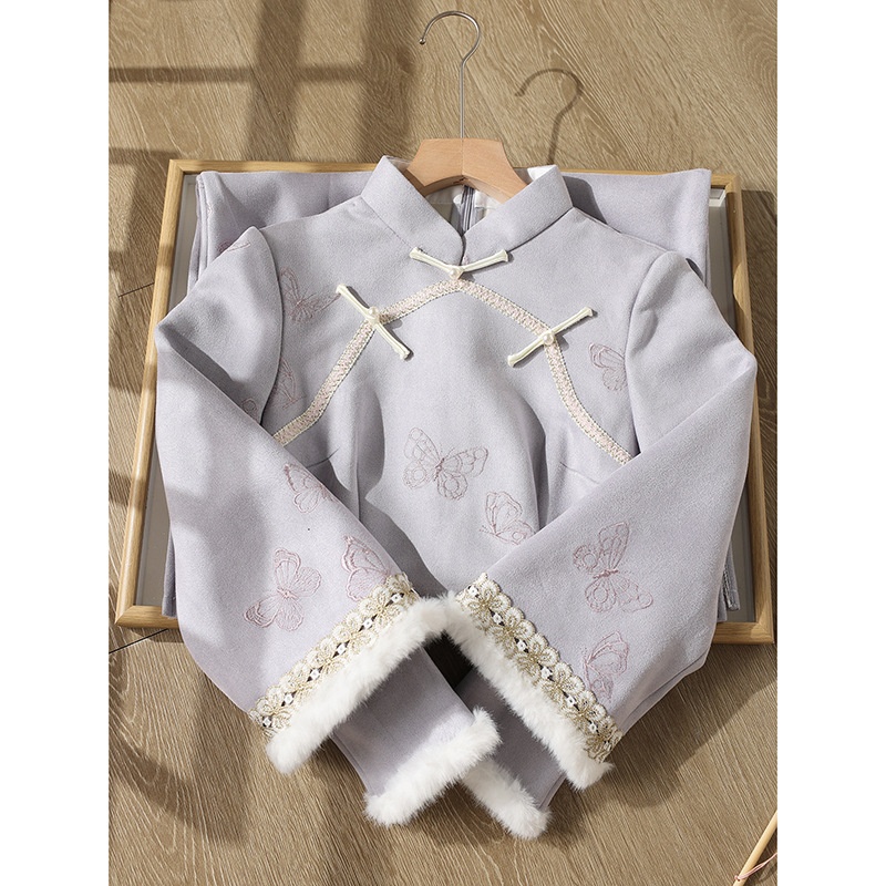 新中式紫色秋冬旗袍女小个子2025新款可以上班穿的气质高端日常