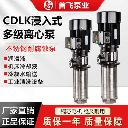 浙江首飞CDLKF1立式高压数控机床泵浸入式多级泵加工中心冷却泵
