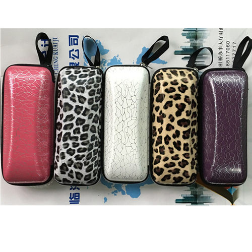 方型眼镜盒彩色墨镜盒抗压眼镜盒皮制拉链盒休闲太阳镜盒