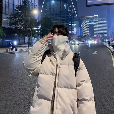 秋冬季加绒厚男士棉服装2025年新款羽绒棉衣外套男生棉袄面包情侣