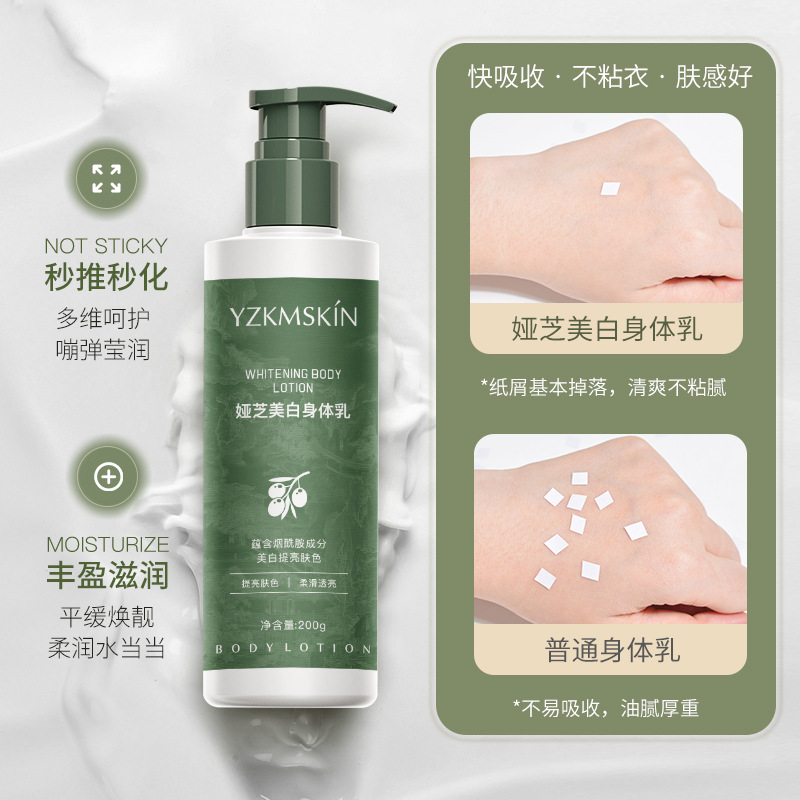 美白身体乳保湿滋润清爽男女夏香氛提亮烟酰胺全身持久留香润肤露