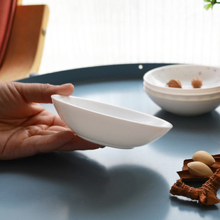 乐美雅白玉钢化玻璃酱油碟家用碟子餐具咸菜碟醋碟味碟印花调料碟