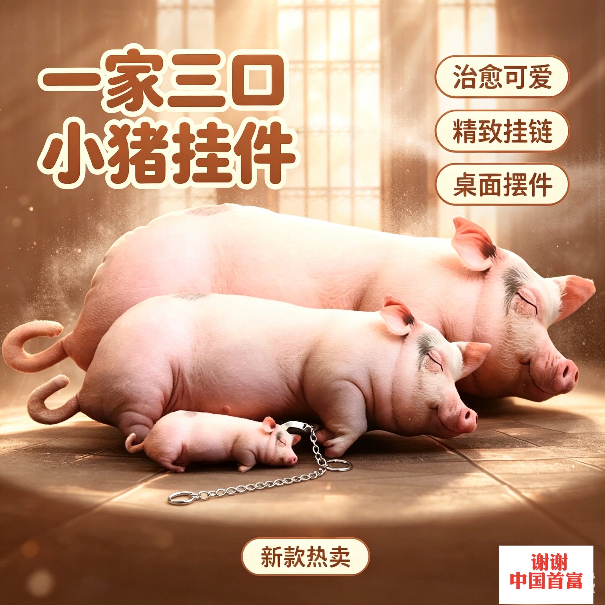 仿真小香猪毛绒趴趴抱枕
