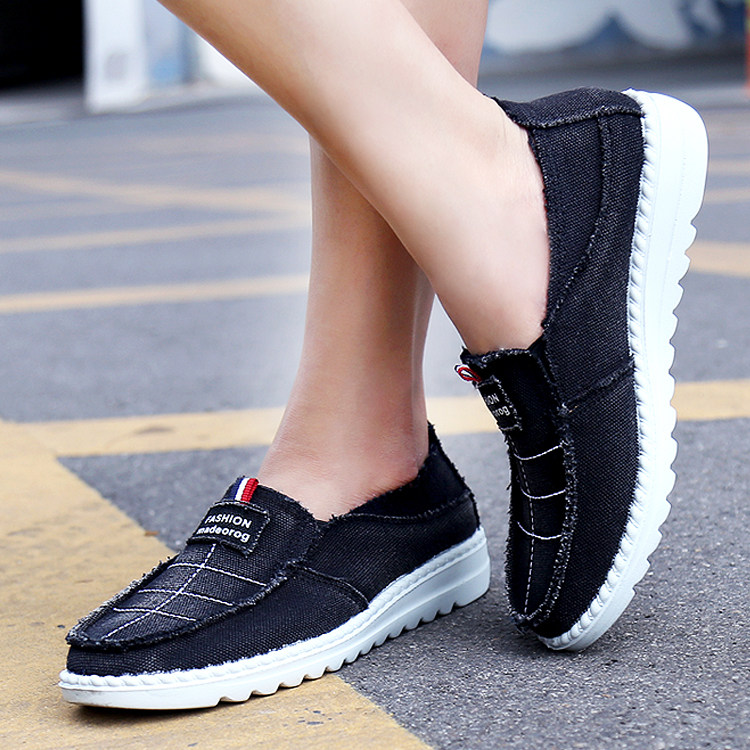 2020新款秋季老北京女式韩版百搭运动休闲平跟平底懒人牛仔帆布鞋|ruв категории Женская обувь, холст обувь - от Buy2taobao.com для оказания профессиональной услуги покупки агента Taobao