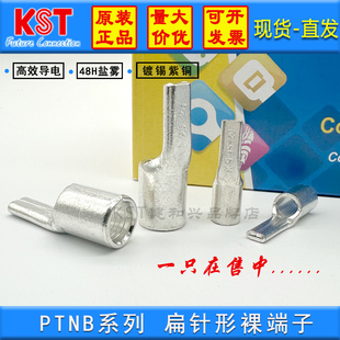 KST健和兴扁针形裸端子PTNB35-20 50-20 70-25 95-25平方紫铜 UL
