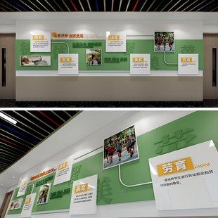 中学文化墙素材社区文化墙大学校园文化墙设计源文件