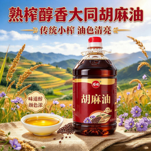 热榨纯胡麻油不好包退赠送运费险