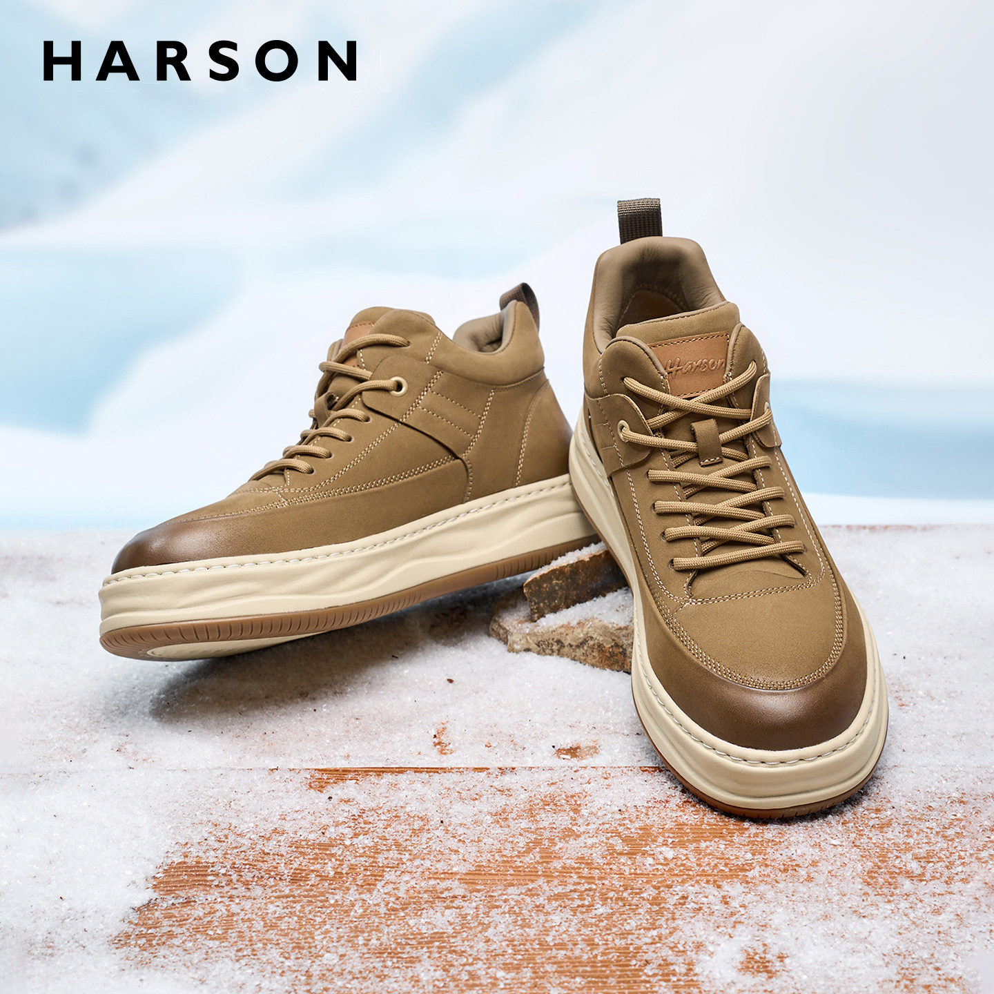 哈森男鞋冬季加绒户外休闲工装鞋厚底增高保暖棉鞋男真皮高帮板鞋,流行男鞋,时尚休闲鞋,淘宝优惠券,粉丝福利购,淘宝优惠卷