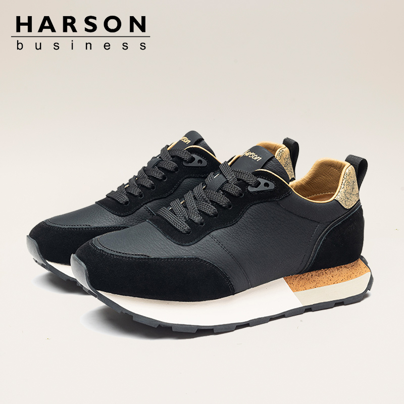 哈森男鞋真皮男士休闲鞋