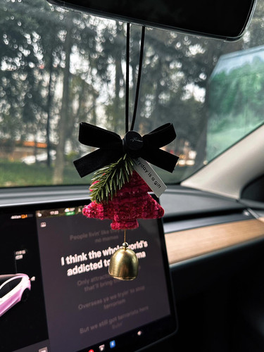 2025网红新款高级氛围感汽车后视镜车挂车载圣诞装饰挂件新车礼物