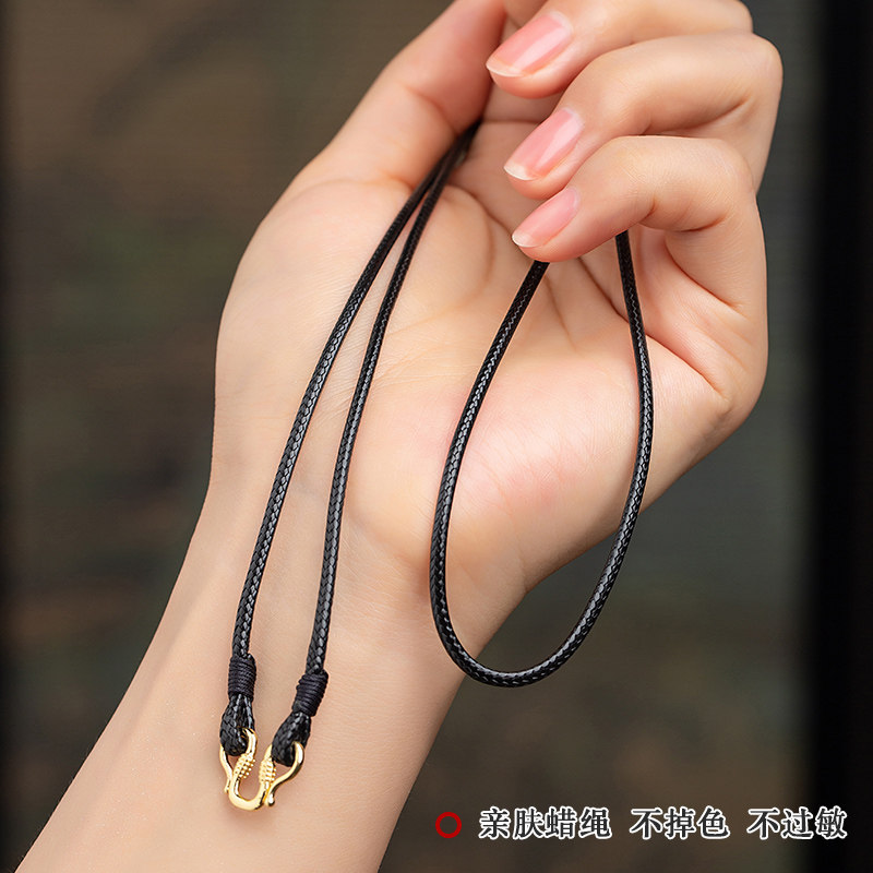 平安扣男女简约高端挂头吊坠挂绳全新八股辫2.5细w扣彩色藏式唐卡