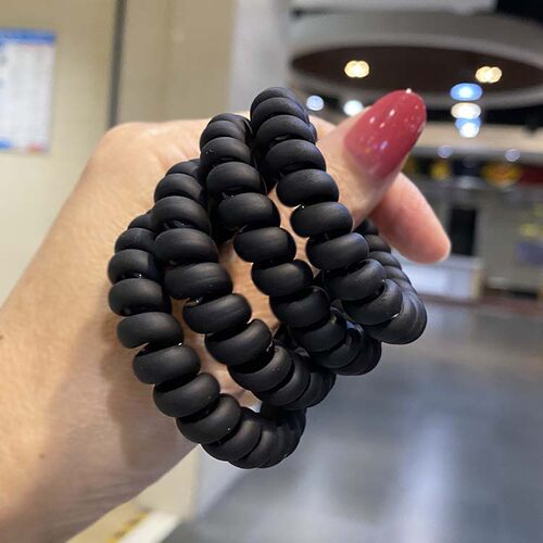 百搭耐用莫兰迪色磨砂电话线发圈