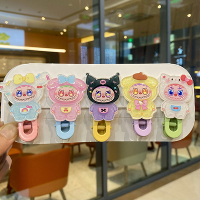 拉布布侧边发夹女儿童哪吒鸭嘴夹