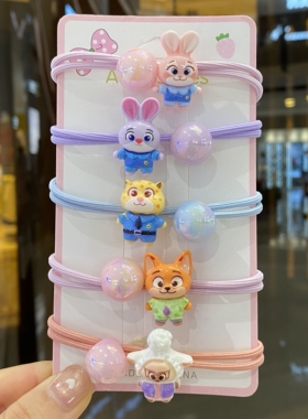 小女孩疯狂动物城皮筋发圈扎头绳