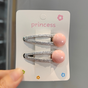 新款珍珠碎发夹子儿童洋气可爱前额头发卡发饰女宝宝公主刘海BB夹