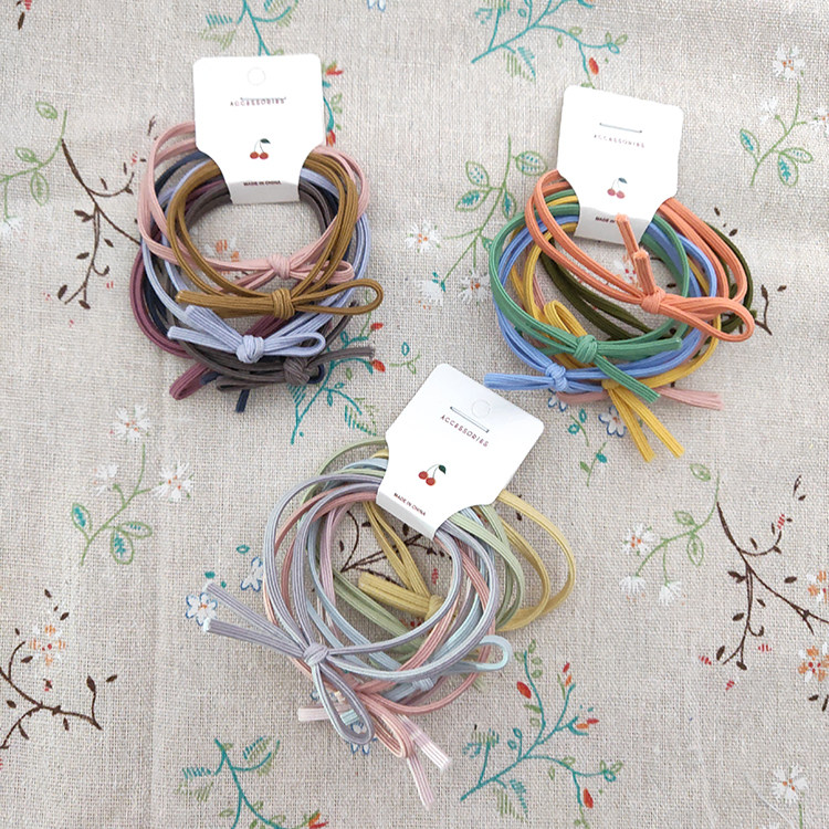 扎头绳蝴蝶结彩色橡皮筋马尾