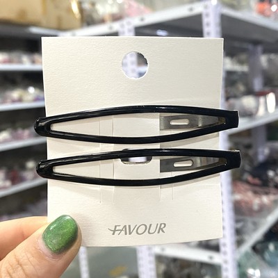 韩国黑色滴油小饰品bb夹