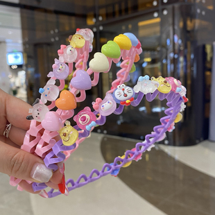 库洛米头箍儿童刘海发夹可爱公主发饰头饰品小女孩防滑发卡子发箍