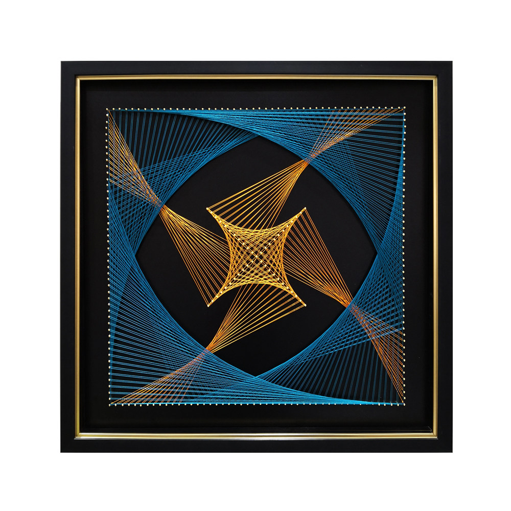 逐风绕线画丝线画简约diy材料包手工装饰画家居立体装饰轻奢抽象