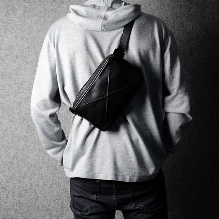 真皮轻背包斜肩包通勤男女通用