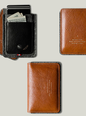 英国Hard Graft 2022年 经典复刻版 真皮卡包 植鞣牛皮 简洁主义