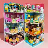 儿童3d立体拼图3到6岁房子模型拼图女孩diy手工屋子益智拼装 玩具