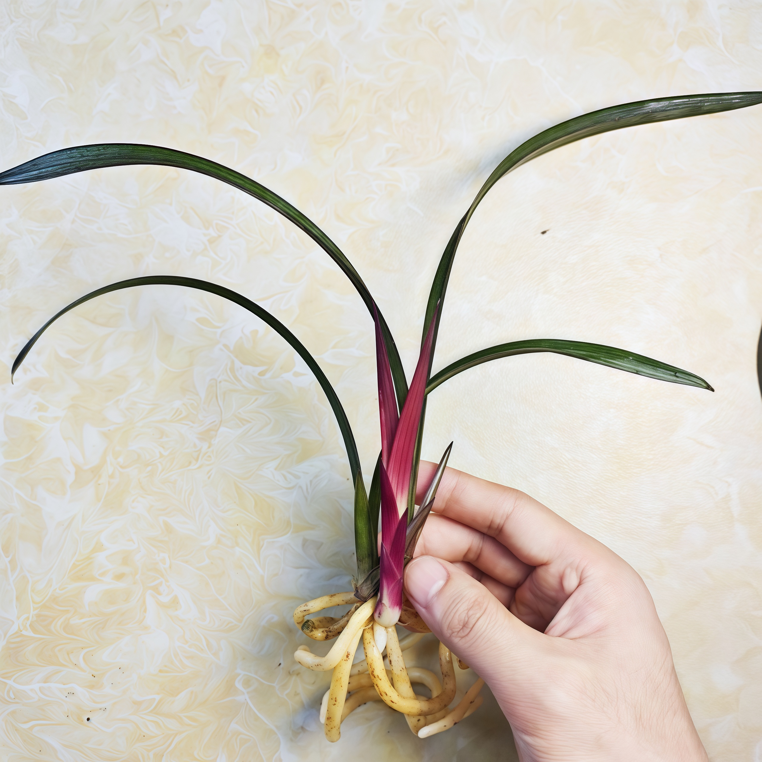 兰花红草红荷盆栽绿植室内办公桌兰花苗产地直发如果花期有带花苞