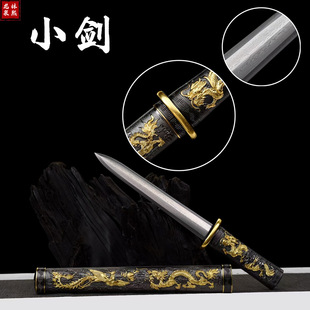 龙泉镇宅宝剑小剑正品中正短剑送礼汉剑唐剑一体锰钢冷兵器未开刃