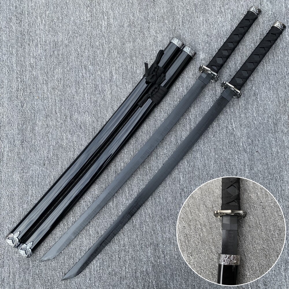 居合木刀带鞘武士刃唐横刀武式刀拔刀剑道具儿童玩具竹刀木剑太刀