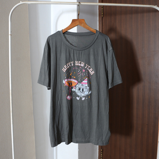 2025年夏款新品女装印花宽松显瘦百搭气质T恤衫上衣服外穿流行潮