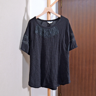 2025年短袖 上衣服显瘦流行休闲风简约气质 宽松显瘦百搭拼接T恤衫